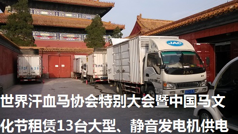 世界汗血馬協(xié)會(huì)特別大會(huì)暨中國(guó)馬文化節(jié)租賃13臺(tái)大型、靜音發(fā)電機(jī)供電（圖）